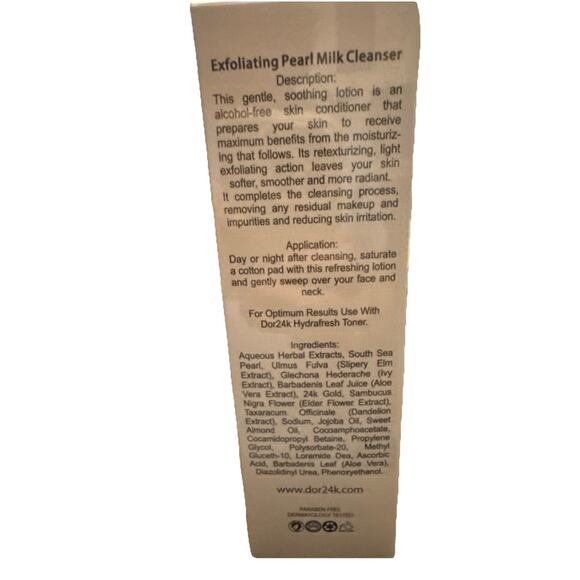 D'or 24k Exfoliating Pearl Milk Clenser New Sealed In Box 4 Fl. Oz. Exp 4/28 - Picture 4 of 5